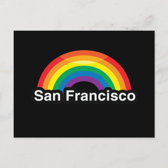 SAN FRANCISCO LGBT PRIDE RAINBOW -.png Postcard (Front)
