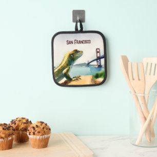 San Francisco Lizard Golden Gate Bridge Souvenir Pot Holder