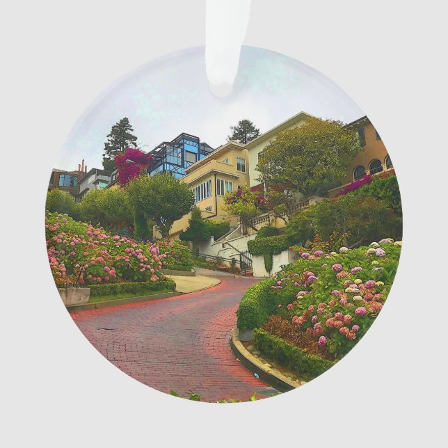 San Francisco Lombard Street #2 Ornament (Front)