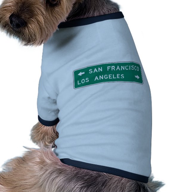 San Francisco Los Angeles Highway Sign Shirt (Back)