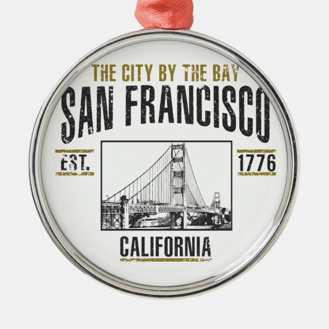 San Francisco Metal Tree Decoration (Front)