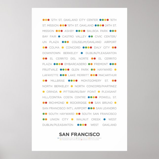 San Francisco - MetroDots Poster (Front)