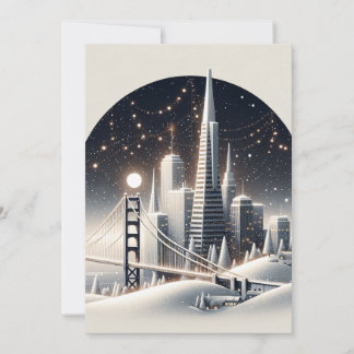San Francisco Minimalist Elegance - Chic Winter Holiday Card