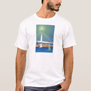 San Francisco New Oakland Bay Bridge Cityscape T-Shirt
