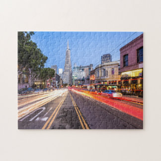 San Francisco North Beach Motion Blur Traffic Jigsaw Puzzle