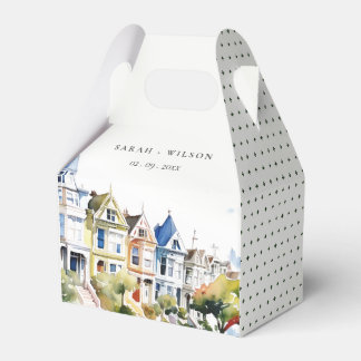 San Francisco Painted Ladies Landscape Wedding Favour Box