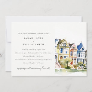San Francisco Painted Ladies Rehearsal Dinner Invitation