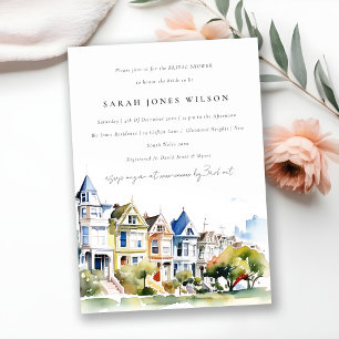 San Francisco Painted Ladies Scape Bridal Shower Invitation