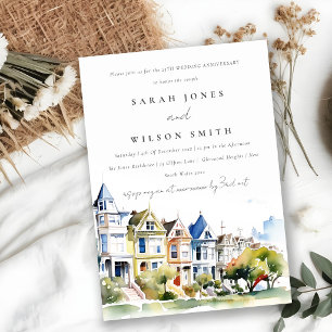 San Francisco Painted Ladies Wedding Anniversary Invitation