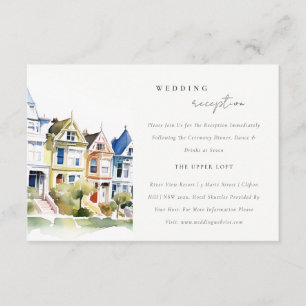 San Francisco Painted Ladies Wedding Reception Enclosure Card