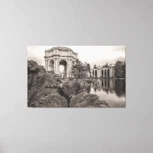 San Francisco Palace of Fine Art Sepia Canvas Print