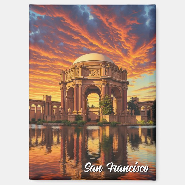 San Francisco Palace of Fine Arts Sunset Magnet (Front)