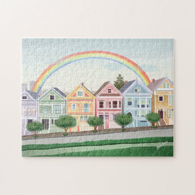 San Francisco Pastel Painted Ladies Jigsaw Puzzle (Horizontal)