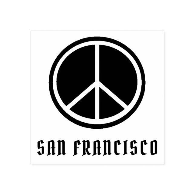 San Francisco peace sign rubber stamp (Imprint)