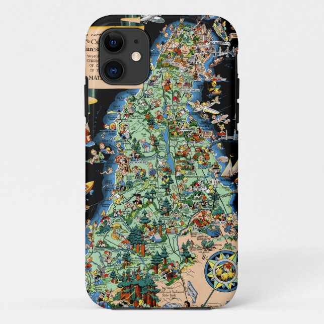 San Francisco Peninsula Funny Map Case-Mate iPhone Case (Back)