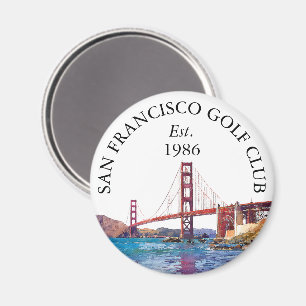 San Francisco Personalised Golf Club Name Magnet