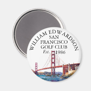 San Francisco Personalised Golf Club Name Magnet