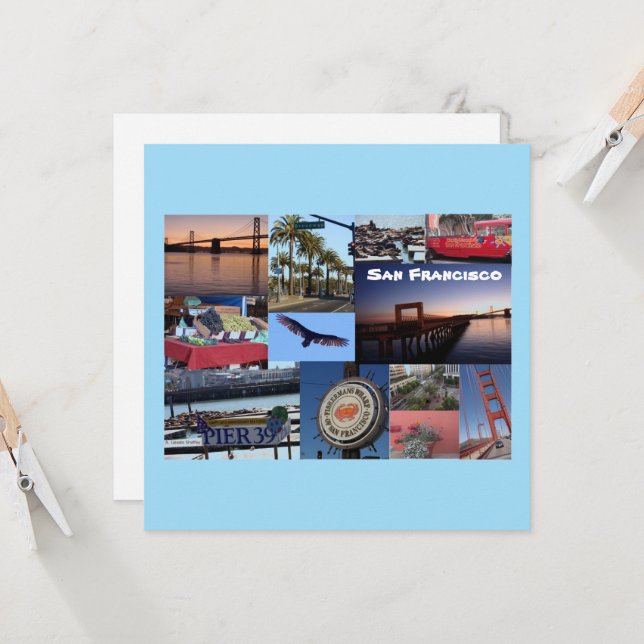 San Francisco Photo Collage  Card (Front/Back In Situ)