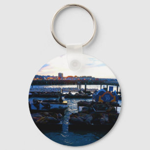 San Francisco Pier 39 Sea Lions #6 Keychain