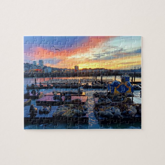 San Francisco Pier 39 Sea Lions #8 Jigsaw Puzzle (Horizontal)