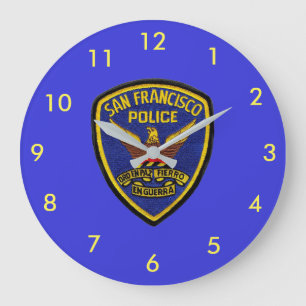 San Francisco Police Lsrge Round Clock