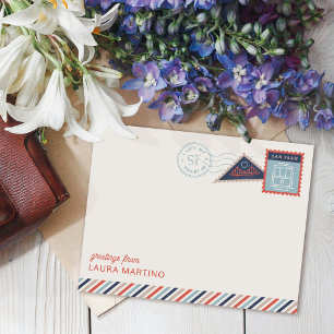 San Francisco Postage Stamps Stationery Note Card