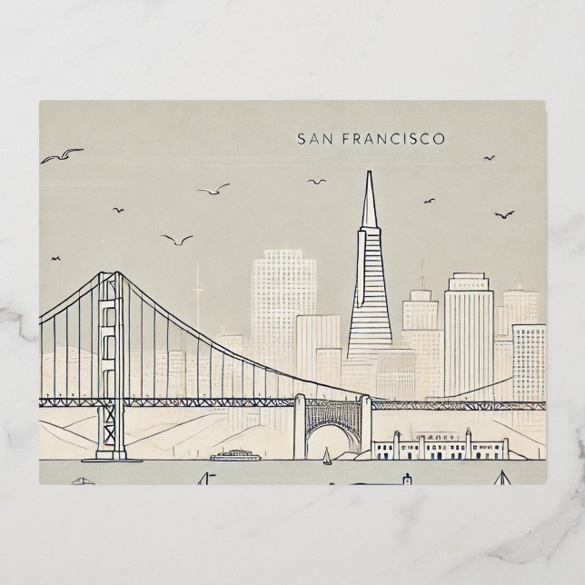 San Francisco Postcard | Golden Gate Bridge  (Front)