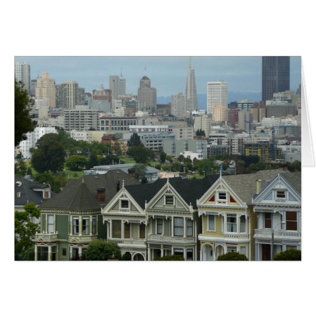 San Francisco Postcard Row City Scene Photography (Front Horizontal)