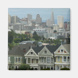 San Francisco Postcard Row City Scene Photography Magnet