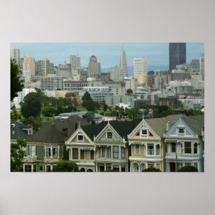 San Francisco Postcard Row City Scene Photography Poster