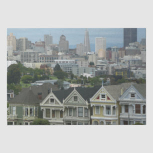San Francisco Postcard Row City Scene Photography Tissue Paper