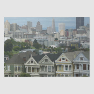 San Francisco Postcard Row City Scene Photography Tissue Paper