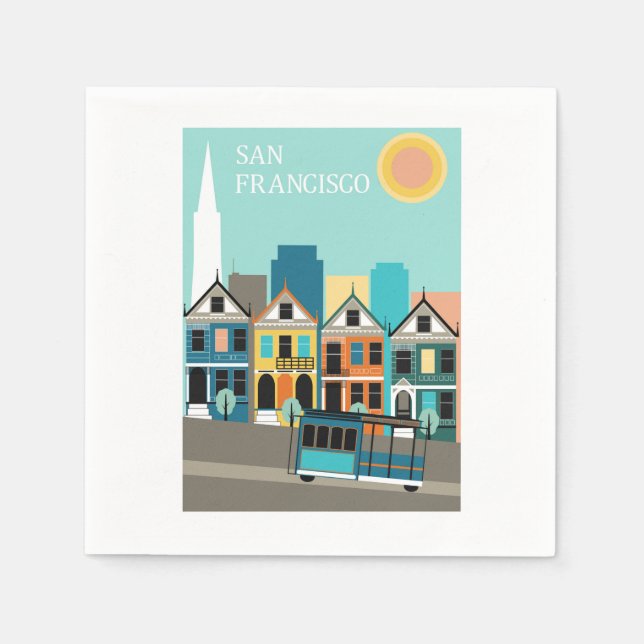San Francisco Pretty Art Napkin (Front)