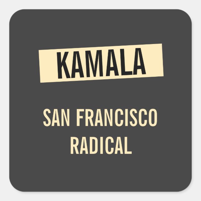 San Francisco Radical Harris Square Sticker (Front)