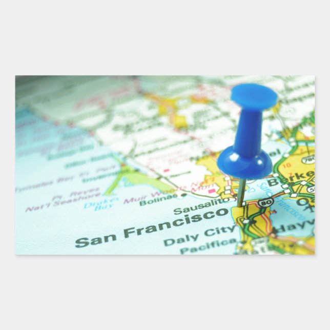 San Francisco Rectangular Sticker (Front)
