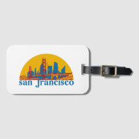 San Francisco Retro City Skyline Cityscape Art