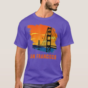 San Francisco Retro Golden Gate Bridge from Califo T-Shirt