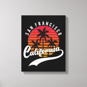 San Francisco Retro Sunset Canvas Print