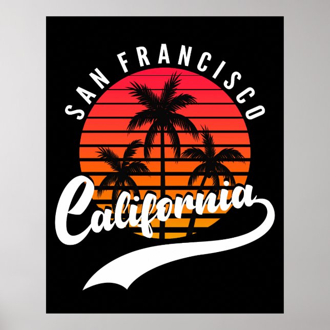 San Francisco Retro Sunset Poster (Front)