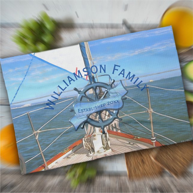 San Francisco Sailing Family 0869 Tea Towel (Creator Uploaded)
