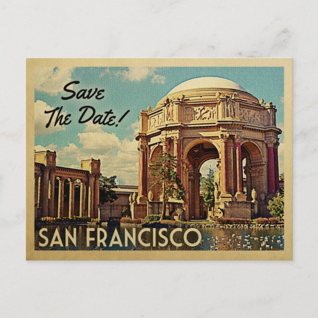 San Francisco Save The Date Palace of Fine Arts Announcement Postcard (Front)