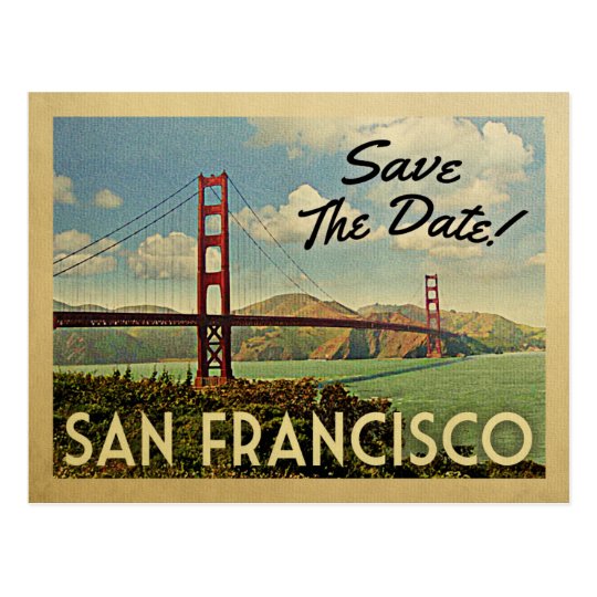 San Francisco Save The Date Vintage Postcards