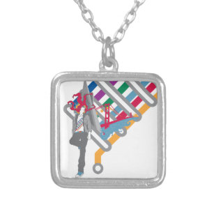 san francisco scene silver plated necklace
