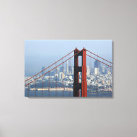 San Francisco seen trough Golden Gate Bridge.