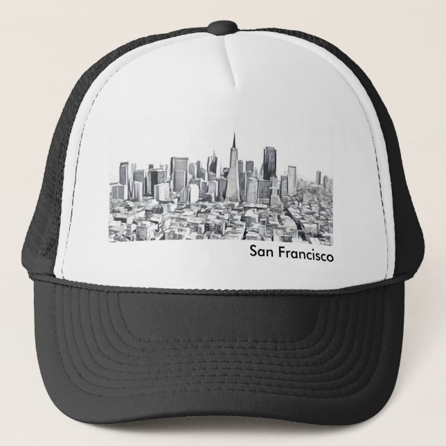 San Francisco SF Citiscape Trucker Hat (Front)