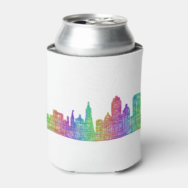 San Francisco skyline Can Cooler (Can Front)