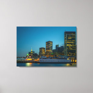 San Francisco Skyline Canvas Print City Lights