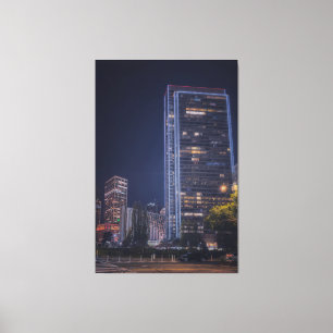 San Francisco Skyline Cityscape at Night Canvas Print