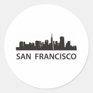 San Francisco Skyline Classic Round Sticker