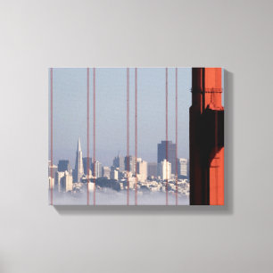 San Francisco Skyline from Golden Gate Bridge. Canvas Print